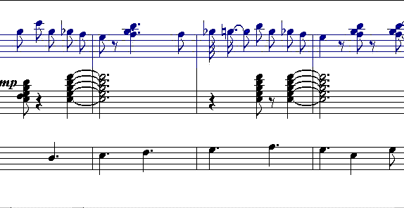 Portion of Windows '95 Blues score