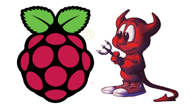 Raspberry Pi(tm) logo with FreeBSD(R) 'beastie'